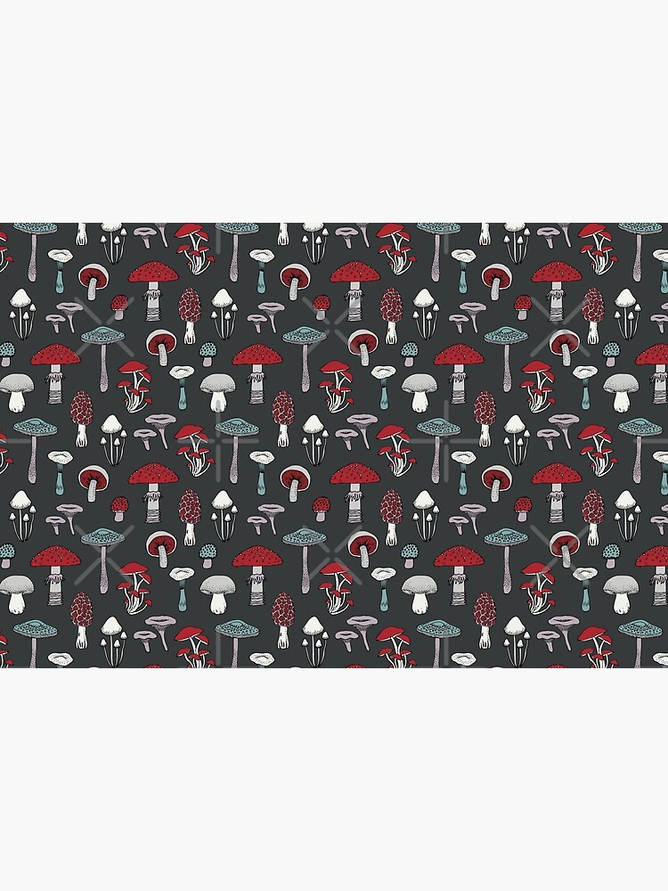 Midnight Mushrooms - fun fungus pattern by Cecca Designs by Cecca-Designs
