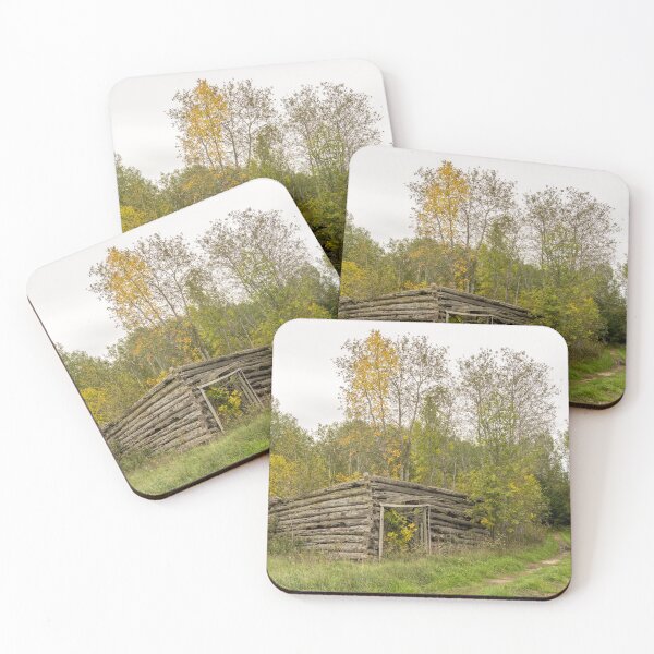 Item preview, Reclaimed by Nature - Abandoned Log Hut in the Woods designed and sold by Georgia Mizuleva.