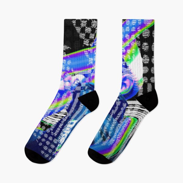 Item preview, Rainbow vaporwave portrait artwork designed and sold by sharpecanary.