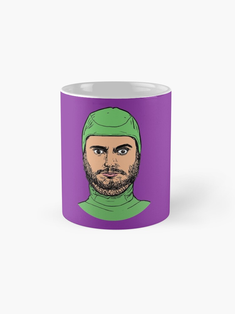 "H3H3 Fan Art Ethan Klein Face H3H3 Sticker Portrait H3 Podcast Green