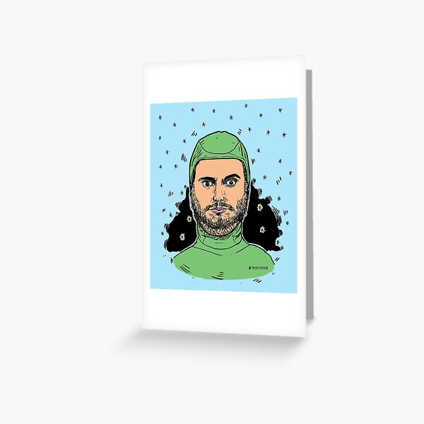 Anzai Blind på vegne af "H3H3 Fan Art Ethan Klein Face H3H3 Sticker Portrait H3 Podcast Green Vape  Nation" Greeting Card for Sale by meruna | Redbubble