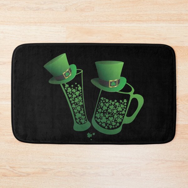 Item preview, St. Patrick's Day beer glass hat shamrocks gift designed and sold by Weilichesmag.