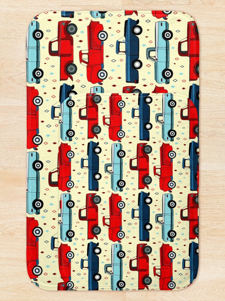 Alternate view of Winter Vintage Trucks Bath Mat