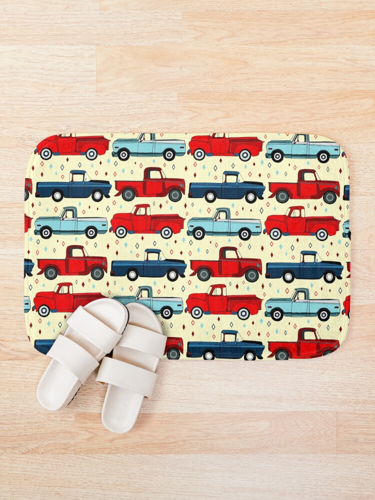 Alternate view of Winter Vintage Trucks Bath Mat