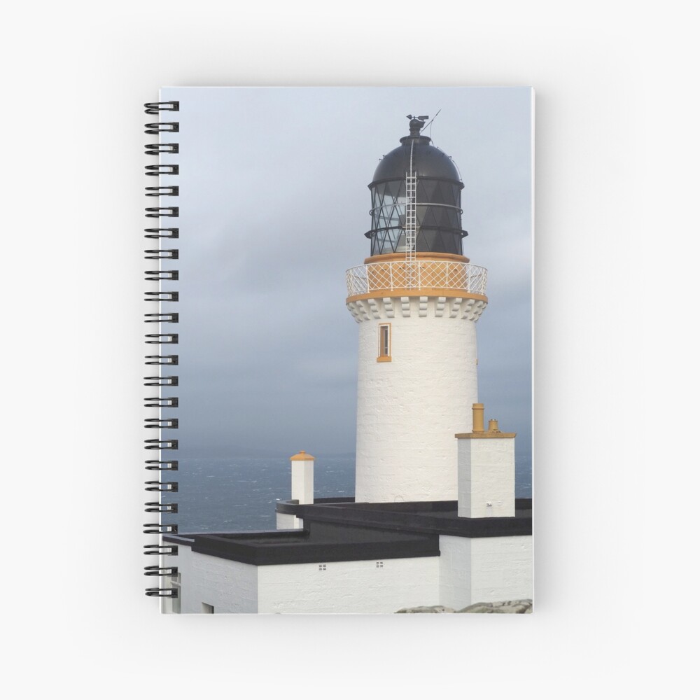 Dunnet Head Lighthouse in Scotland Spiral Notebook