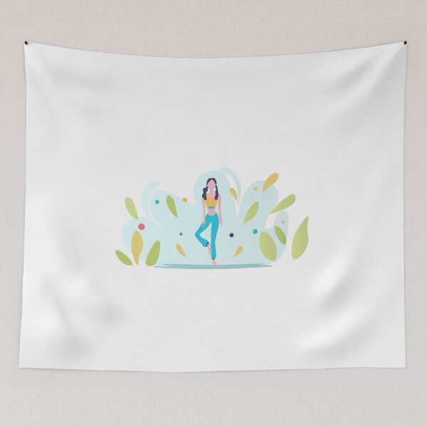 Item preview, Pretty young girl practices yoga asans.  designed and sold by Victoria Riabov.