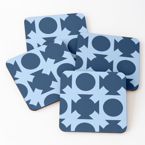 Item preview, Blue Geometric Abstract Color Block Pattern designed and sold by MclaughlinGifts.