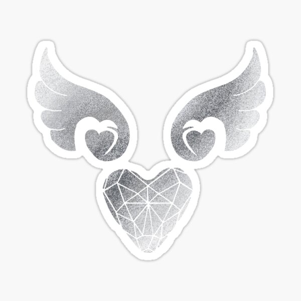 Snow Heart Wings  Sticker
