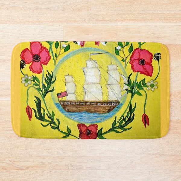 Item preview, voyage to east india poppies historic painting mysticladyart mariner ships designed and sold by mystic lady vintage art and fashion designs.