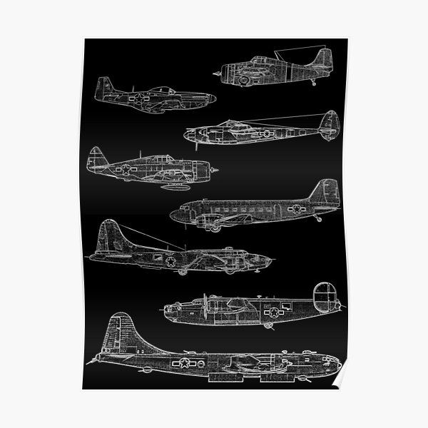 US Aircraft of World War II Poster