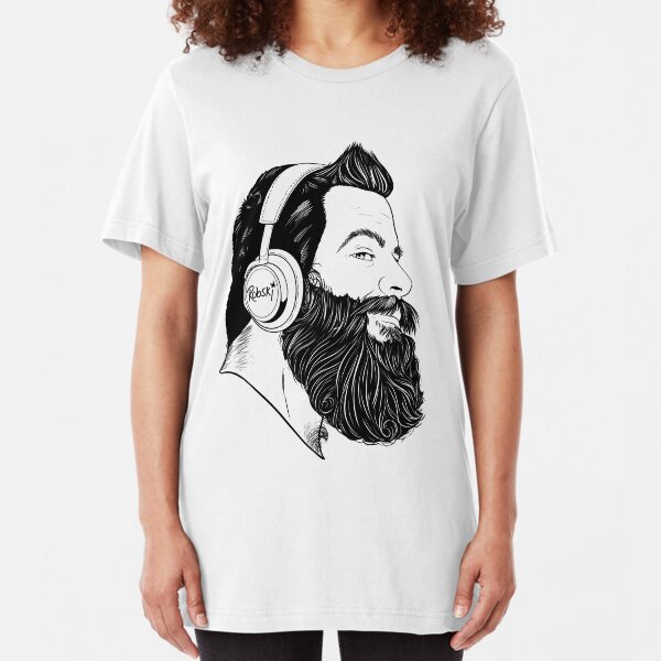 BearBull - Black lines Slim Fit T-Shirt