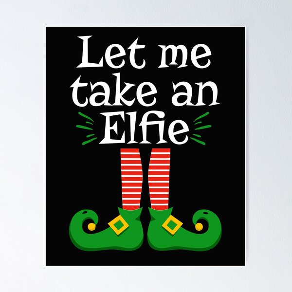 Aperçu de l'œuvre Permettez-moi de prendre une photo de groupe selfie elfie funny elf legs Christmas créée et vendue par alenaz.