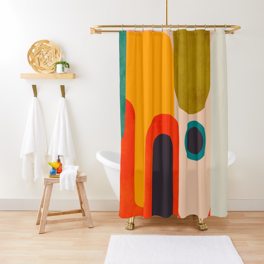 Geometric shapes abstract 8 Shower Curtain