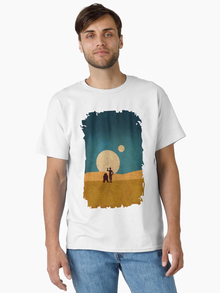 Thumbnail 2 of 7, Classic T-Shirt, Droids In The Dunes designed and sold by popartmusic.