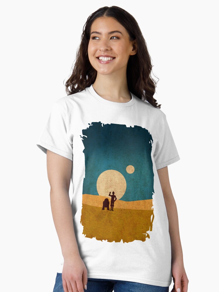 Thumbnail 1 of 7, Classic T-Shirt, Droids In The Dunes designed and sold by popartmusic.