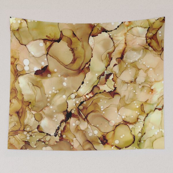 Item preview, Coffee with Cream: Original Abstract Alcohol Ink Painting designed and sold by herzart.