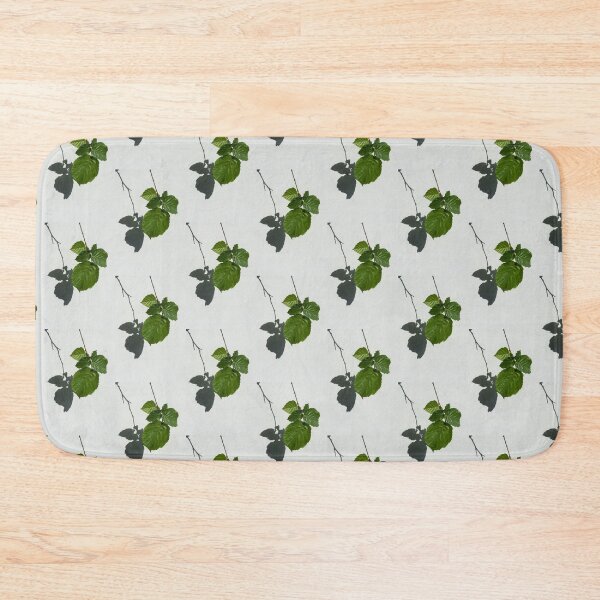 Item preview, Sophisticated Shadows - Glossy Hazelnut Leaves on White Stucco - Vertical View Down Left  designed and sold by Georgia Mizuleva.