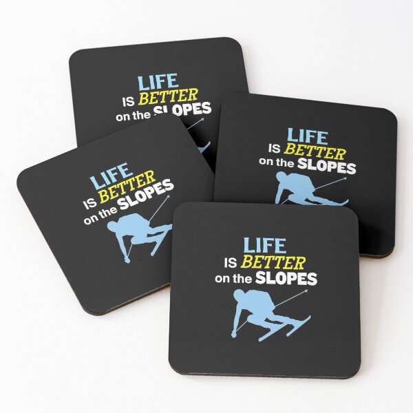 Item preview, 'Life Is Better On The Slopes' (Black) designed and sold by The Button Gal.