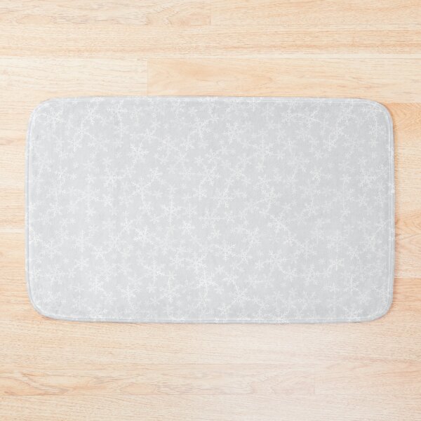 Item preview, Silver Gray and White Lino Printed Snowflakes Pattern designed and sold by itsjensworld.