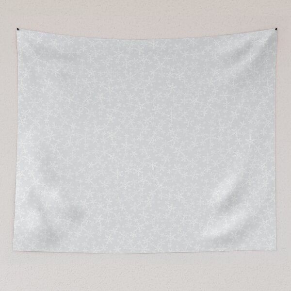 Item preview, Silver Gray and White Lino Printed Snowflakes Pattern designed and sold by itsjensworld.