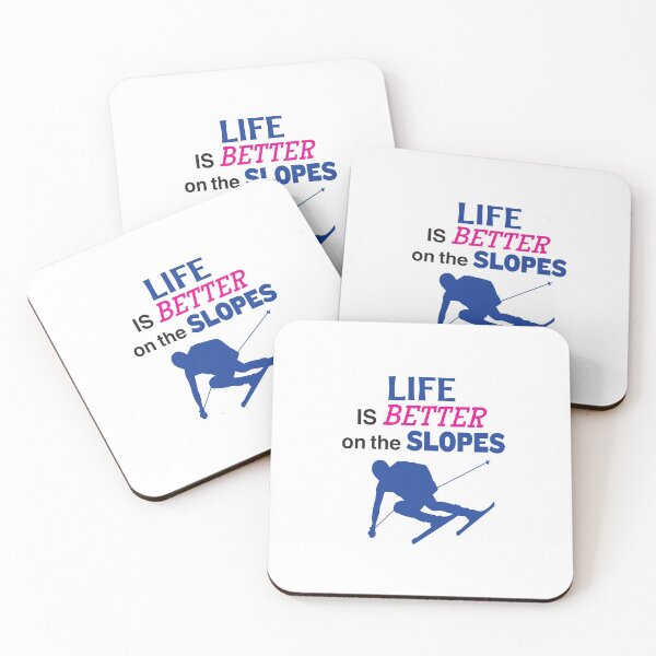 Item preview, 'Life Is Better On The Slopes' (White) designed and sold by The Button Gal.