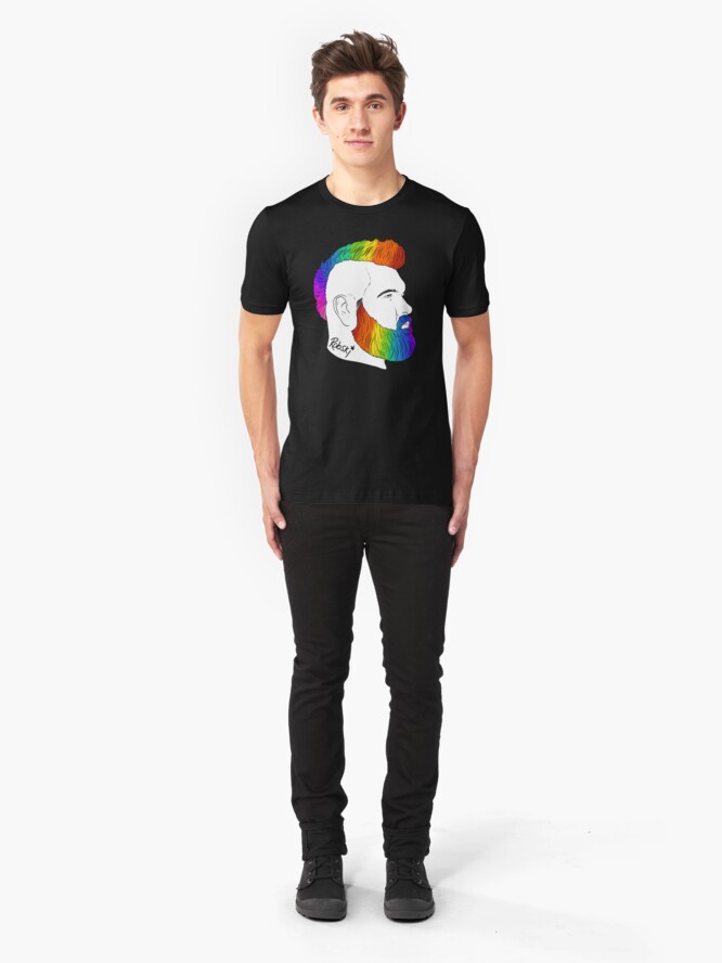 Alternate view of BeefCakeBoss - PRIDE edition Slim Fit T-Shirt