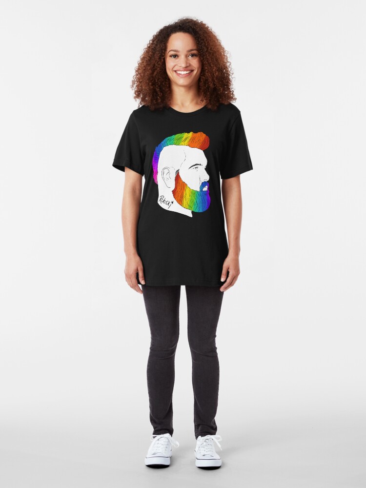 Alternate view of BeefCakeBoss - PRIDE edition Slim Fit T-Shirt