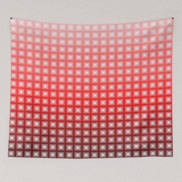 Item preview, checkered stripes 3 - geomatric grid pattern red  designed and sold by ApArtPaintings.