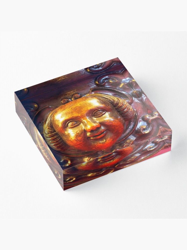 Alternate view of a smiling face Acrylic Block