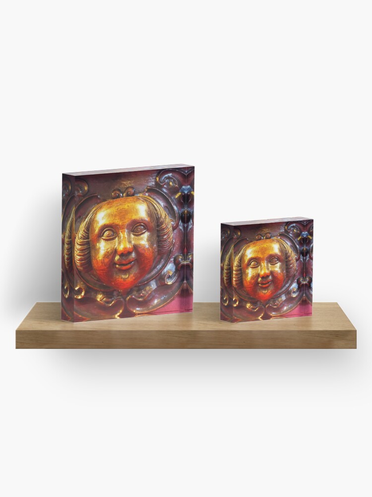 Alternate view of a smiling face Acrylic Block