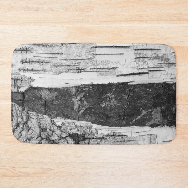 Item preview, Broken Birch Bark in Cracks Texture, black & white  designed and sold by YLArt.