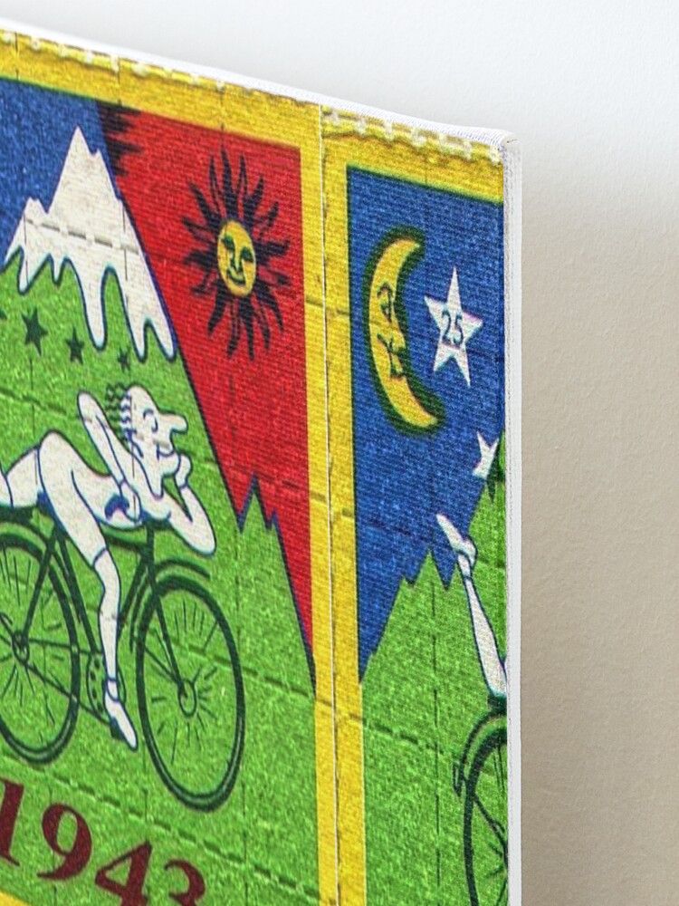 "Bicycle Day LSD Blotter Art Tabs" Mounted Print by