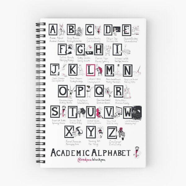 Item preview, The Academic Alphabet designed and sold by redpenblackpen.