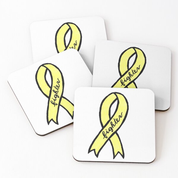 Item preview, yellow awareness ribbon designed and sold by Paige Harken Design.