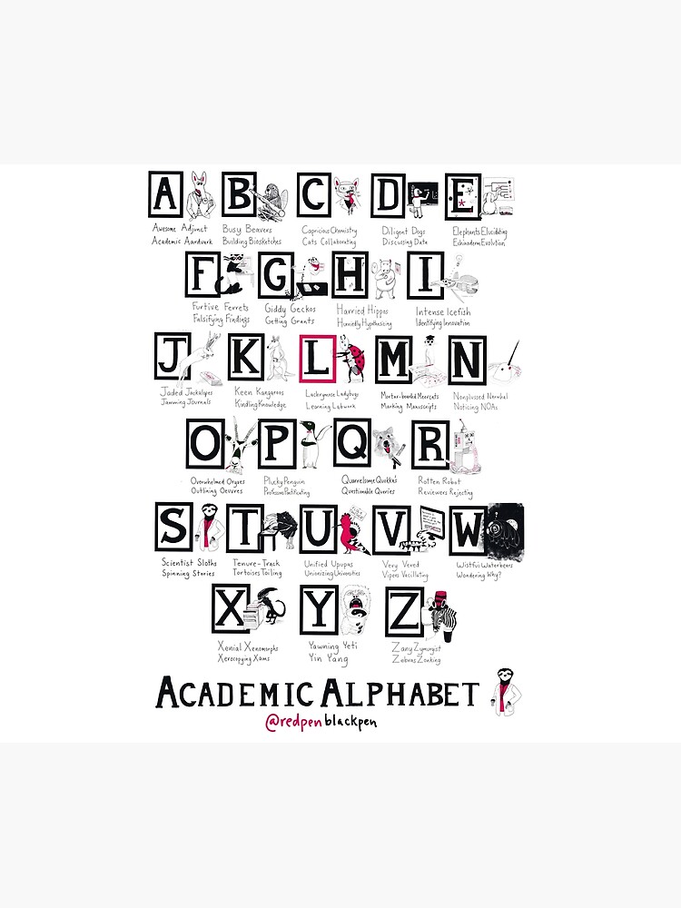 The Academic Alphabet by redpenblackpen