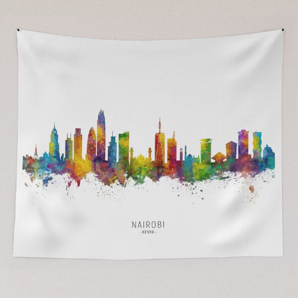 Item preview, Nairobi Kenya Skyline designed and sold by ArtPrints.
