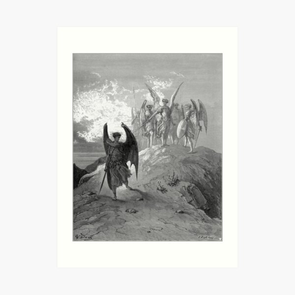 Satan cast out of Heaven Art Print