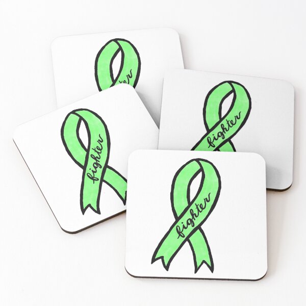 Item preview, green awareness ribbon designed and sold by Paige Harken Design.