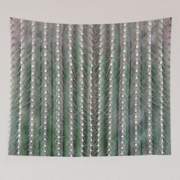 Item preview, CACTUS NEEDLES PATTERN, closeup green succulent designed and sold by YLArt.
