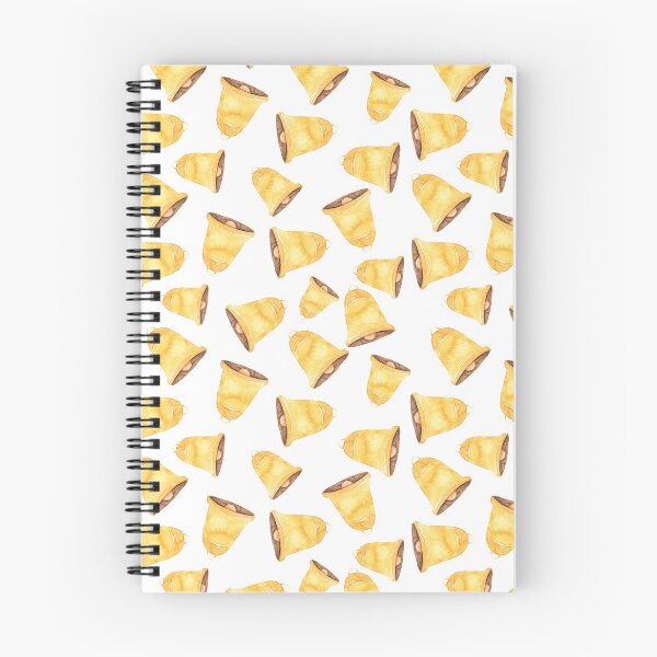 Item preview, Watercolor hand drawn illustration seamless pattern background with golden bells on white designed and sold by FuzzyLogicKate.