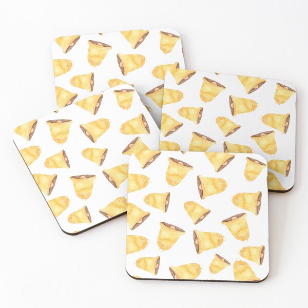 Item preview, Watercolor hand drawn illustration seamless pattern background with golden bells on white designed and sold by FuzzyLogicKate.