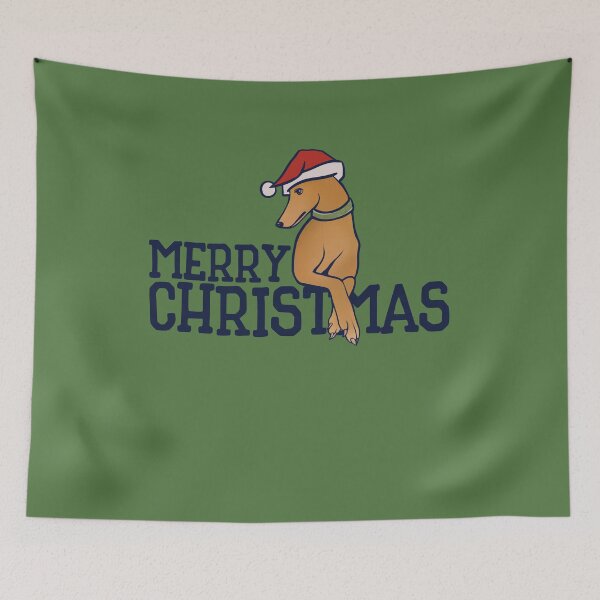 Item preview, Merry Christmas Greyhound designed and sold by FrictionMaxxing.