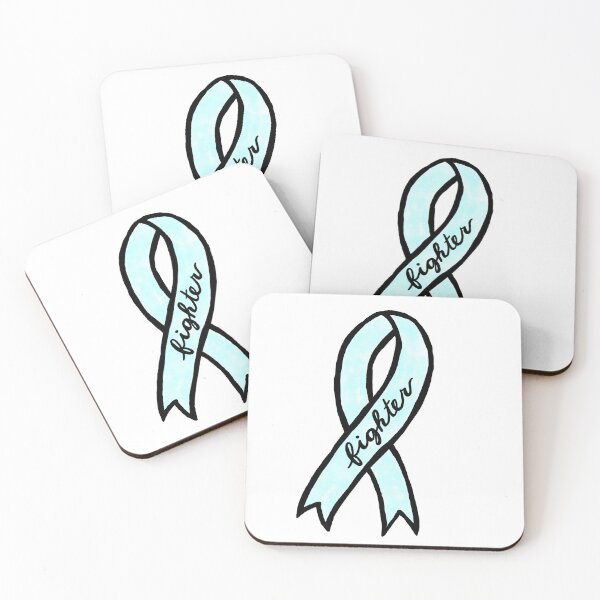 Item preview, teal awareness ribbon designed and sold by Paige Harken Design.