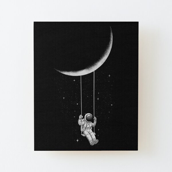 Moon Swing Wood Mounted Print