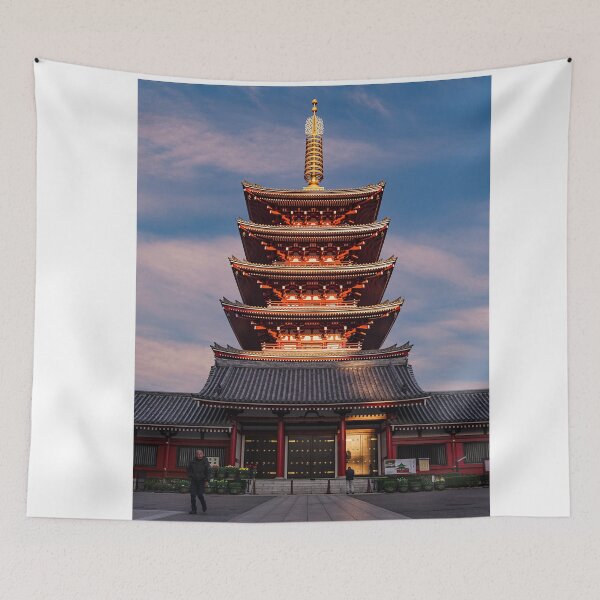 Item preview, Asakusa Pagoda during sunrise designed and sold by Jordan McChesney.