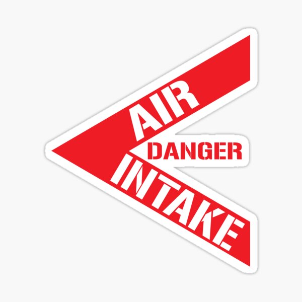 Sticker Sticker Car Aircraft Aviation Airport Jet Intake Danger 