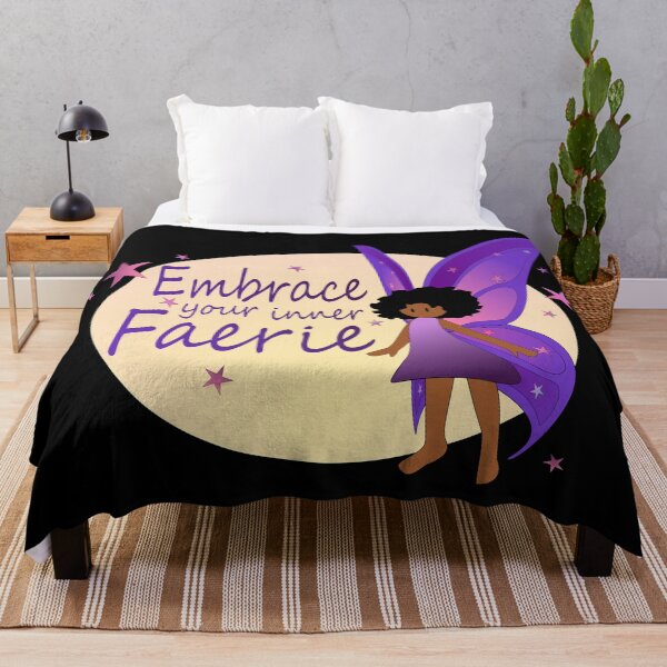Item preview, Embrace your Inner Faeire - (Black Fairy with short curly hair) designed and sold by nutmegfairy.