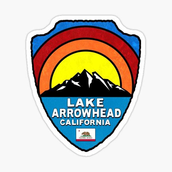 "Lake Arrowhead California" Sticker by MyHandmadeSigns Redbubble