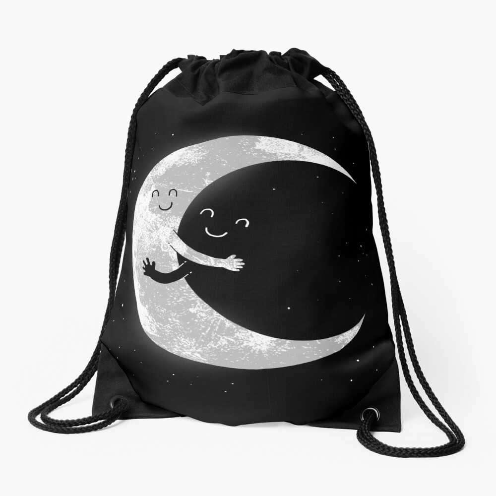 Moon Hug Drawstring Bag