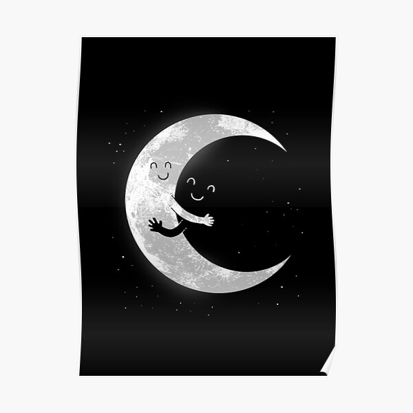Moon Hug Poster